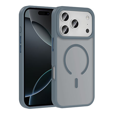 iPhone 17 Pro Max Kılıf M-safe Şarj Özellikli Mat Arka Yüzey Sio Kılıf