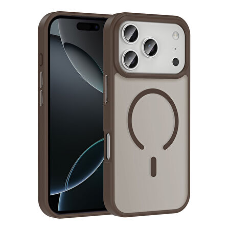 iPhone 17 Pro Kılıf M-safe Şarj Özellikli Mat Arka Yüzey Sio Kılıf