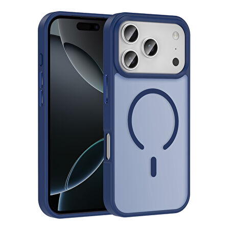 iPhone 17 Pro Kılıf M-safe Şarj Özellikli Mat Arka Yüzey Sio Kılıf