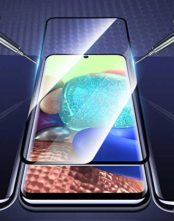 Galaxy A15 Kenarları Kırılmaya Dayanıklı Cam Ekran Koruyucu