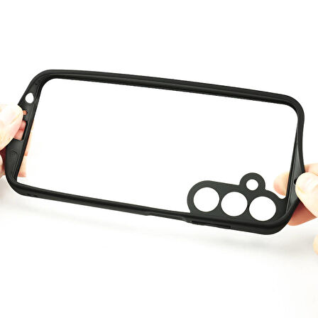 Galaxy A15 Kılıf Kamera Korumalı Şeffaf Arka Yüzey New Roll Kılıf