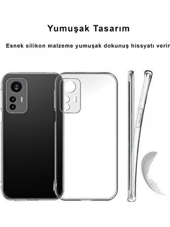 Xiaomi Redmi Note 12S Kılıf Kamera Korumalı Süper Silikon Kılıf