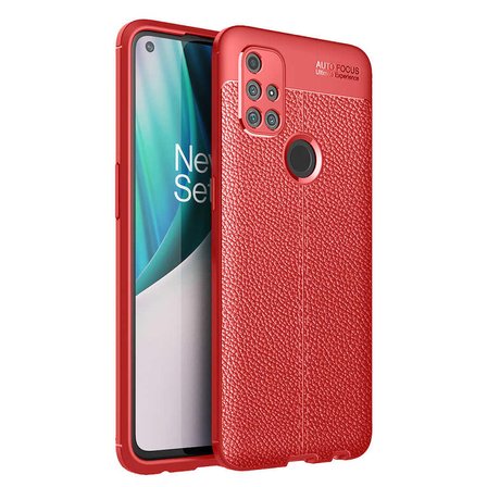 One Plus Nord N10 5G Kılıf Zore Niss Deri Desenli Silikon Kılıf