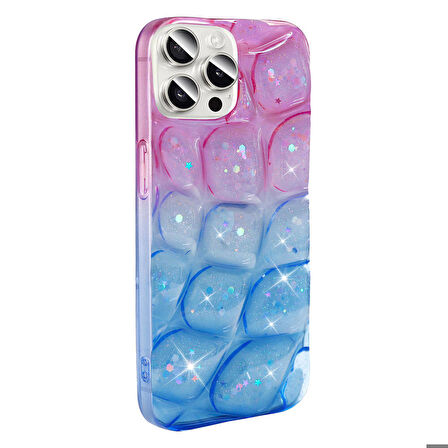 iPhone 15 Pro Kılıf Simli 3D Desenli Hacar Kılıf