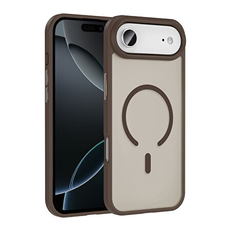 iPhone 17 Air Kılıf M-safe Şarj Özellikli Mat Arka Yüzey Sio Kılıf