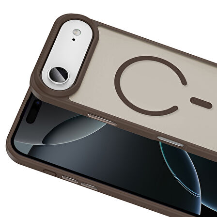 iPhone 17 Air Kılıf M-safe Şarj Özellikli Mat Arka Yüzey Sio Kılıf