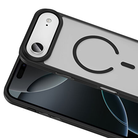 iPhone 17 Air Kılıf M-safe Şarj Özellikli Mat Arka Yüzey Sio Kılıf