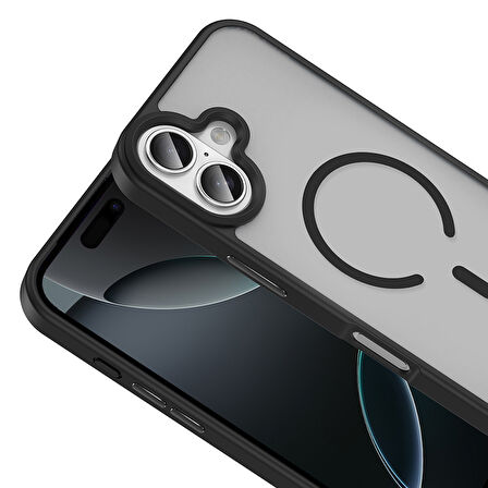 iPhone 17 Kılıf M-safe Şarj Özellikli Mat Arka Yüzey Sio Kılıf