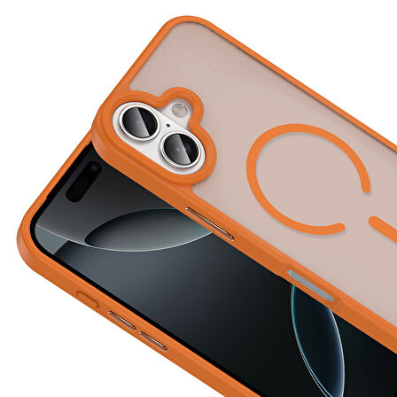 iPhone 17 Kılıf M-safe Şarj Özellikli Mat Arka Yüzey Sio Kılıf