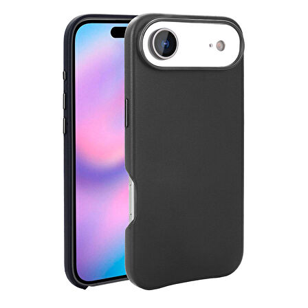 iPhone 17 Air Kılıf M-safe Şarj Özellikli PU Deri Görünümlü Kupra Kılıf