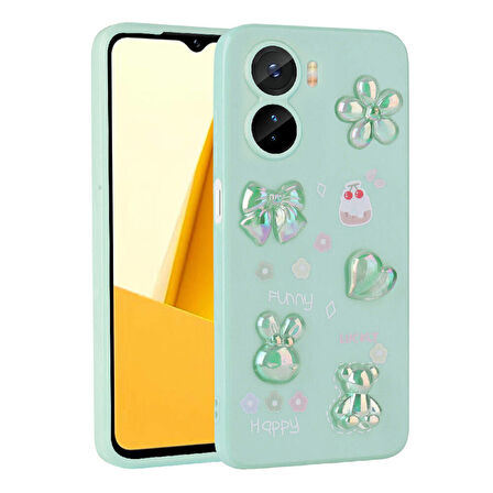 Vivo Y16 Kılıf Kabartma Figürlü Parlak Toys Oyuncak Silikon Kılıf