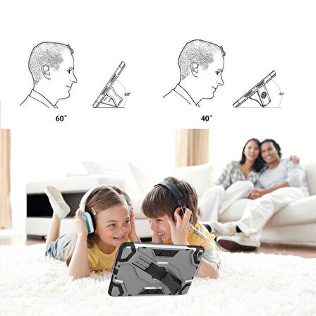 İpad Mini 2 / İpad Mini 3 / İpad Mini 4 / İpad Mini 5 Stand Olma Özellikli Sert Defens Tablet Kılıfı 