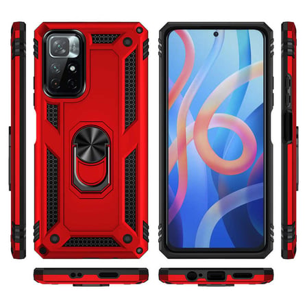 Xiaomi Poco M4 Pro 5G Kılıf Zore Vega Yüzüklü Standlı Zırh Kılıf