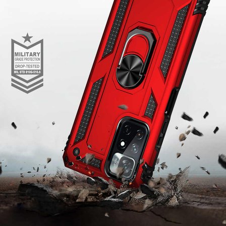 Xiaomi Poco M4 Pro 5G Kılıf Zore Vega Yüzüklü Standlı Zırh Kılıf