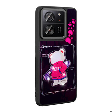 Xiaomi Mi 13T Kılıf Parlayan Kabartmalı İkonik Figürlü Amas Silikon Kılıf