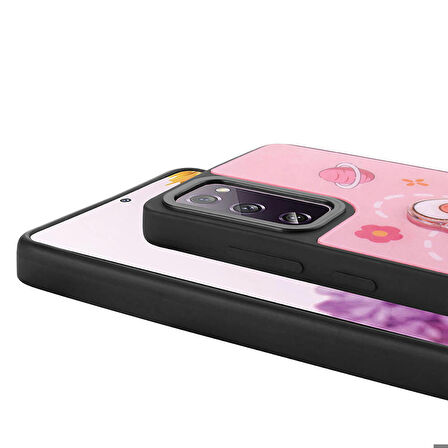 Galaxy S20 FE Kılıf Parlayan Kabartmalı İkonik Figürlü Amas Silikon Kılıf