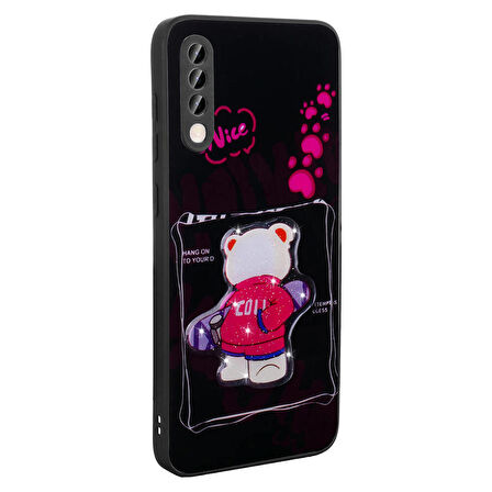 Galaxy A70 Kılıf Parlayan Kabartmalı İkonik Figürlü Amas Silikon Kılıf