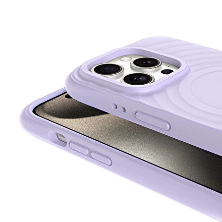 iPhone 15 Pro Max Magsafe Şarj Özellikli Airbagli Mat Görünümlü Hepi Kılıf