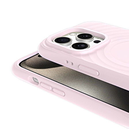 iPhone 15 Pro Magsafe Şarj Özellikli Airbagli Mat Görünümlü Hepi Kılıf