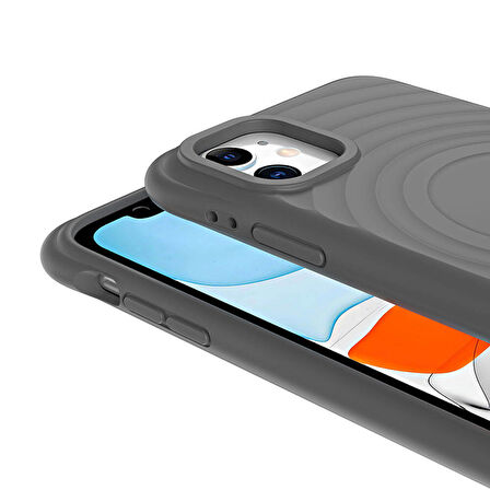 iPhone 11 Magsafe Şarj Özellikli Airbagli Mat Görünümlü Hepi Kılıf