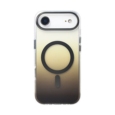 iPhone 17 Air Kılıf M-safe Şarj Özellikli Transparan Renk Geçişli Toros Kılıf