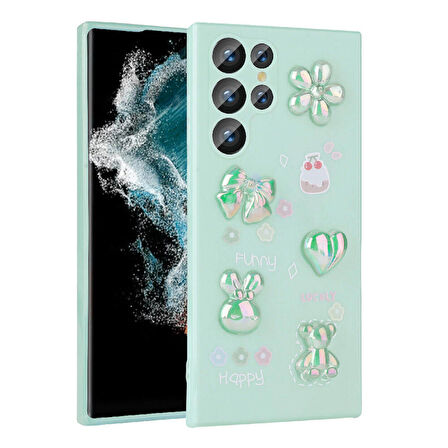 Galaxy S23 Ultra Kılıf Kabartma Figürlü Parlak Toys Silikon Kılıf