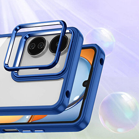 Xiaomi Poco C65 Kılıf Flora Buton,Kenar Çevresi Renkli Kılıf