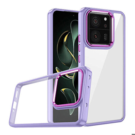 Xiaomi Mi 13T Kılıf Flora Buton,Kenar Çevresi Renkli Kılıf