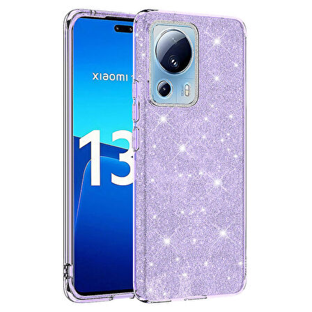 Xiaomi Mi 13 Lite Kılıf Zore Shining Simli Silikon Kılıf