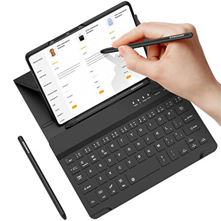 Galaxy Z Fold 4 Kılıf Standlı Bluetooth Klavyeli Zore Kıpta Keyboard Set Kılıf