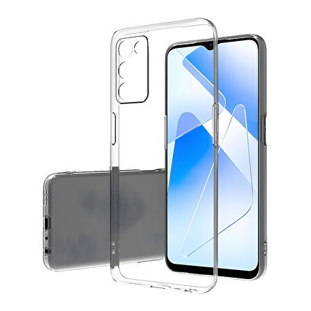 Oppo A55 5G Kılıf Şeffaf İnce ve Esnek Süper Silikon Kılıf