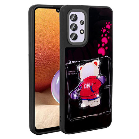 Galaxy A32 4G Kılıf Parlayan Kabartmalı İkonik Figürlü Amas Silikon Kılıf