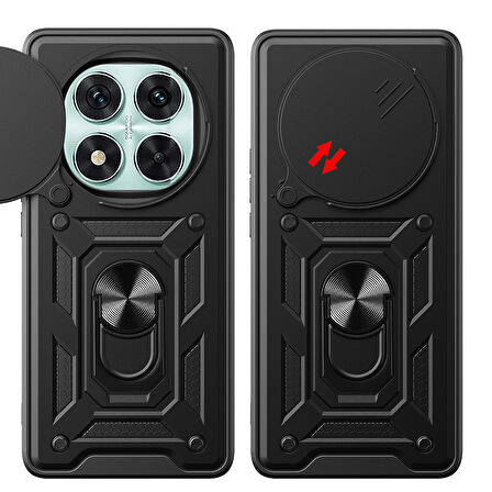 Xiaomi Poco X7 Kılıf Magnetik Standlı Kamera Korumalı Sürgülü Vega Kılıf