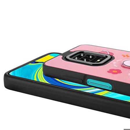 Xiaomi Redmi Note 9 Pro Kılıf Parlayan Kabartmalı İkonik Figürlü Amas Silikon Kılıf