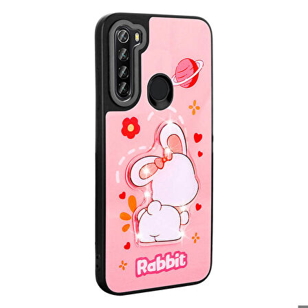 Xiaomi Redmi Note 8 Kılıf Parlayan Kabartmalı İkonik Figürlü Amas Silikon Kılıf