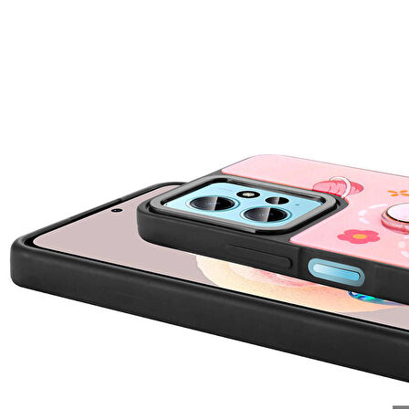 Xiaomi Redmi Note 12 4G Kılıf Parlayan Kabartmalı İkonik Figürlü Amas Silikon Kılıf