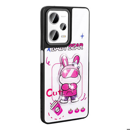 Xiaomi Redmi Note 12 Pro Plus 5G Kılıf Parlayan Kabartmalı İkonik Figürlü Amas Silikon Kılıf