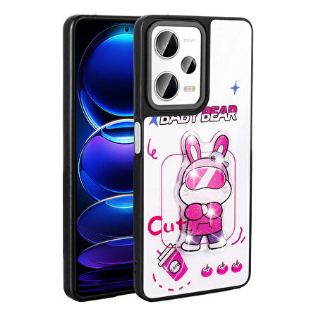 Xiaomi Redmi Note 12 Pro Plus 5G Kılıf Parlayan Kabartmalı İkonik Figürlü Amas Silikon Kılıf