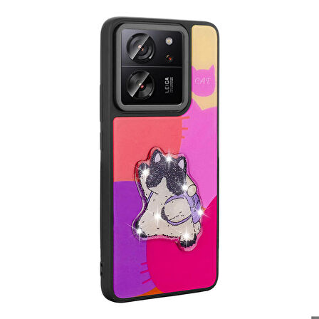 Xiaomi Mi 13T Pro Kılıf Parlayan Kabartmalı İkonik Figürlü Amas Silikon Kılıf