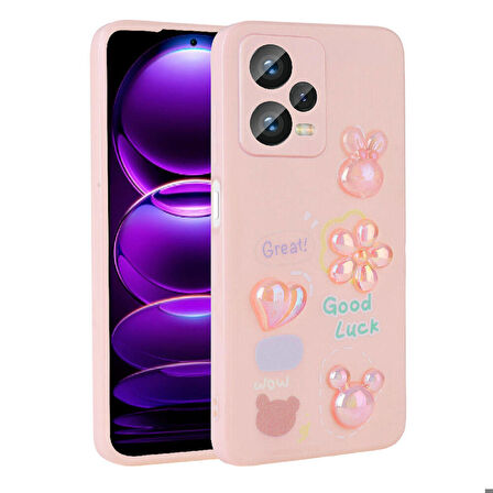 Xiaomi Redmi Note 12 Pro Plus 5G Kılıf Kabartma Figürlü Parlak Toys Silikon Kılıf