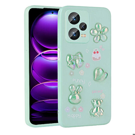 Xiaomi Redmi Note 12 Pro Plus 5G Kılıf Kabartma Figürlü Parlak Toys Silikon Kılıf