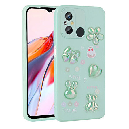 Xiaomi Redmi 12C Kılıf Kabartma Figürlü Parlak Toys Silikon Kılıf