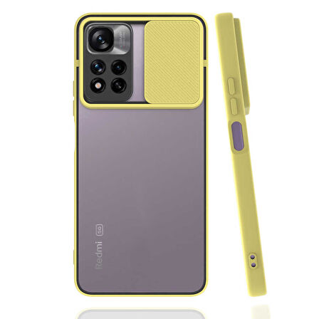 Xiaomi Redmi Note 11 Pro Plus 5G Kılıf Lensi Sürgülü Kamera Koruyucu Kılıf