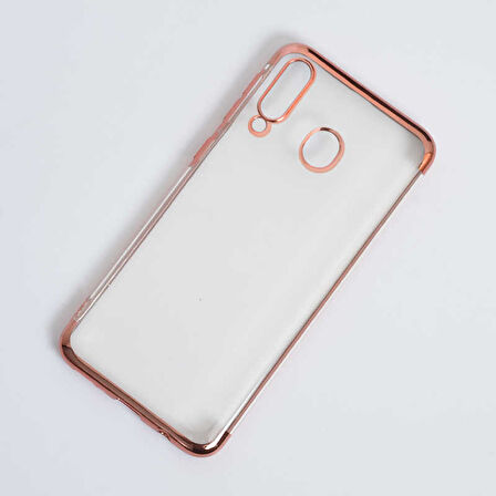 Galaxy M30 Kılıf Dört Köşeli Lazer Silikon Kılıf