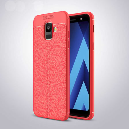 Galaxy A6 2018 Kılıf Niss Deri Desenli Silikon Kılıf