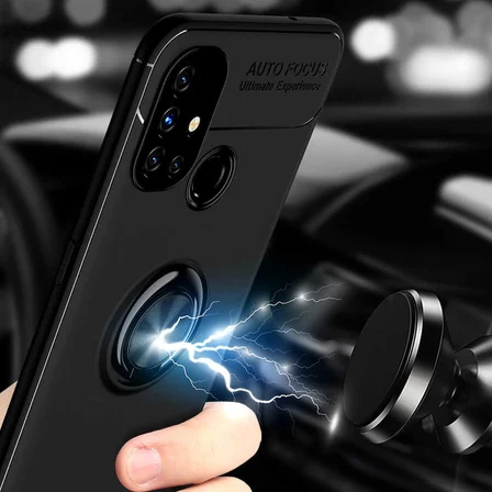 One Plus Nord N10 5G Kılıf Zore Ravel Yüzüklü Silikon Kılıf