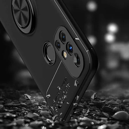 One Plus Nord N10 5G Kılıf Zore Ravel Yüzüklü Silikon Kılıf