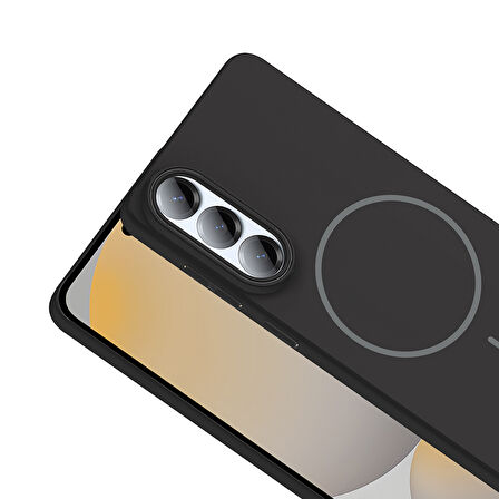 Galaxy S25 Edge Kılıf M-safe Şarj Özellikli Ruby Sert Kılıf