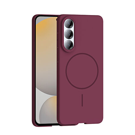 Galaxy S25 Edge Kılıf M-safe Şarj Özellikli Ruby Sert Kılıf