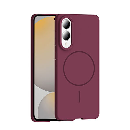 Galaxy S25 Edge Kılıf M-safe Şarj Özellikli Ruby Sert Kılıf